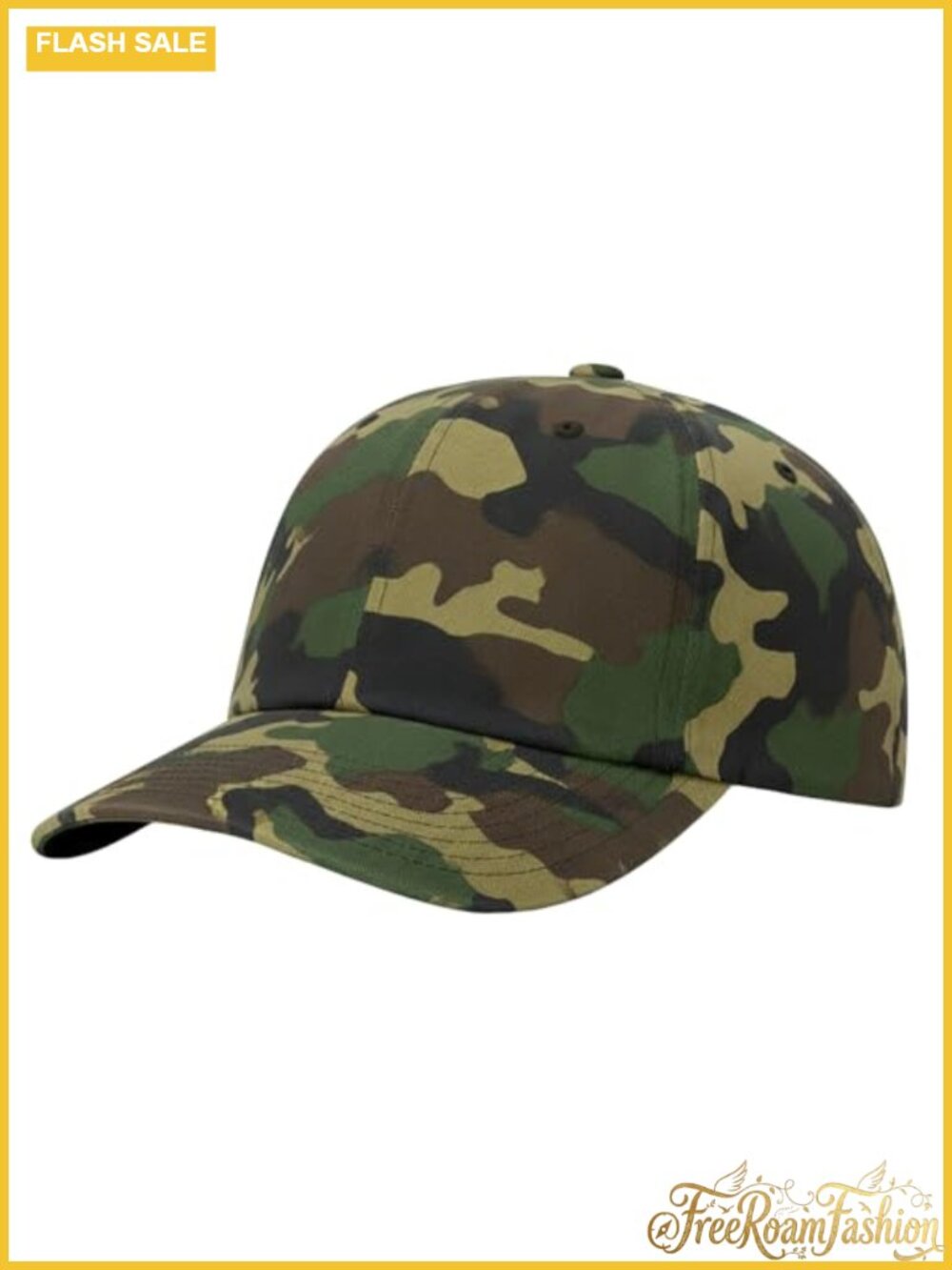 100% Cotton Adjustable Baseball Cap Deep Crown Athletic Dad Hat